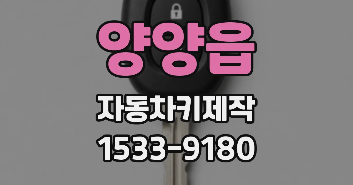 양양읍 자동차키제작