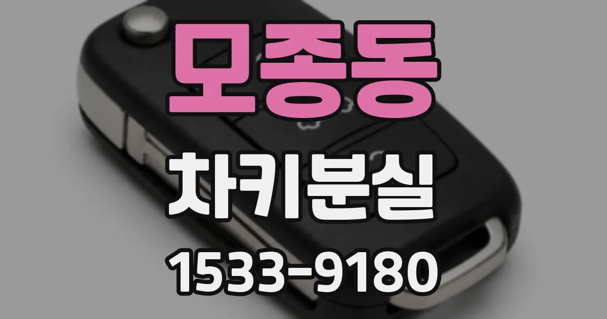 모종동 차키분실