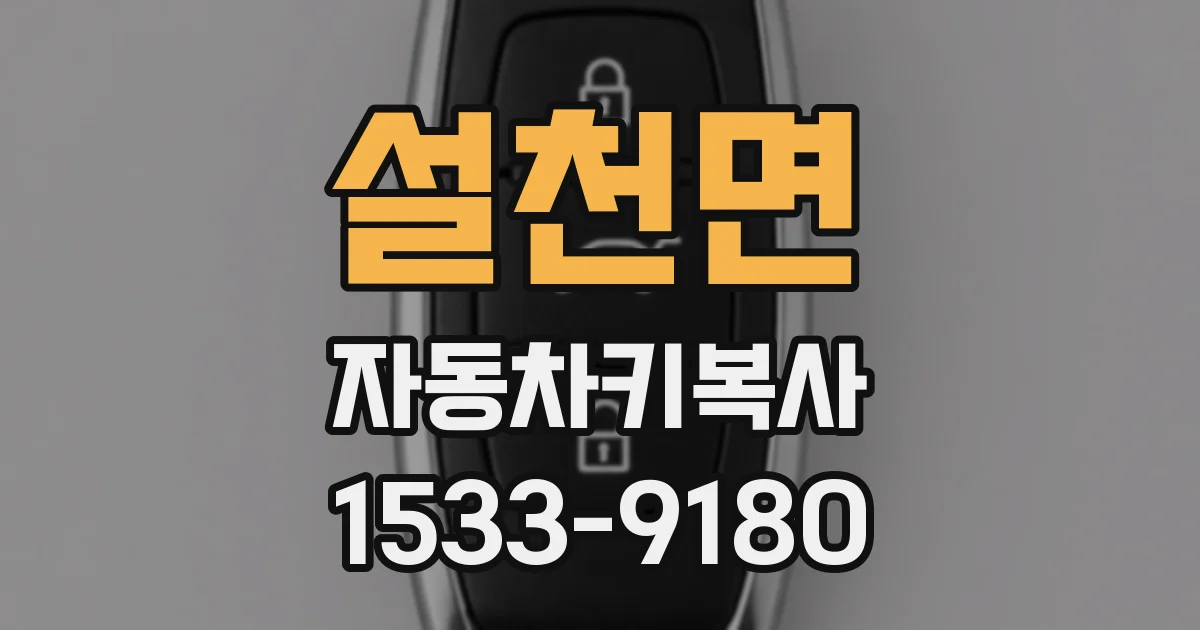 설천면 자동차키복사
