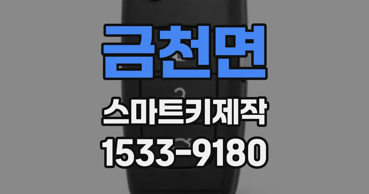 금천면 스마트키제작