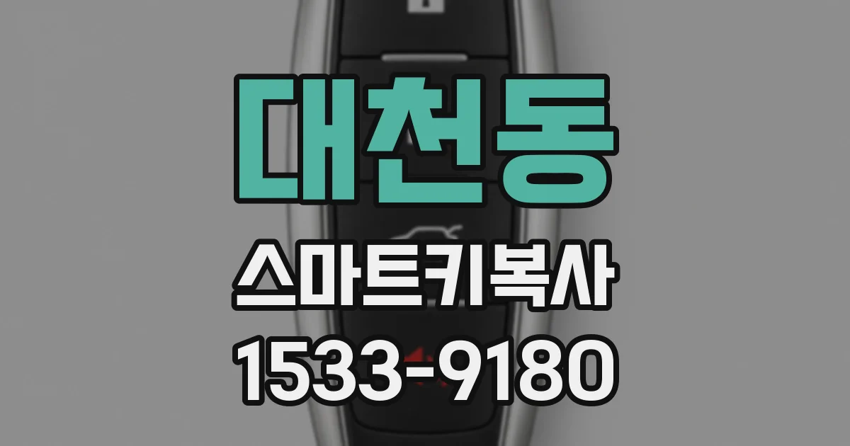 대천동 스마트키복사