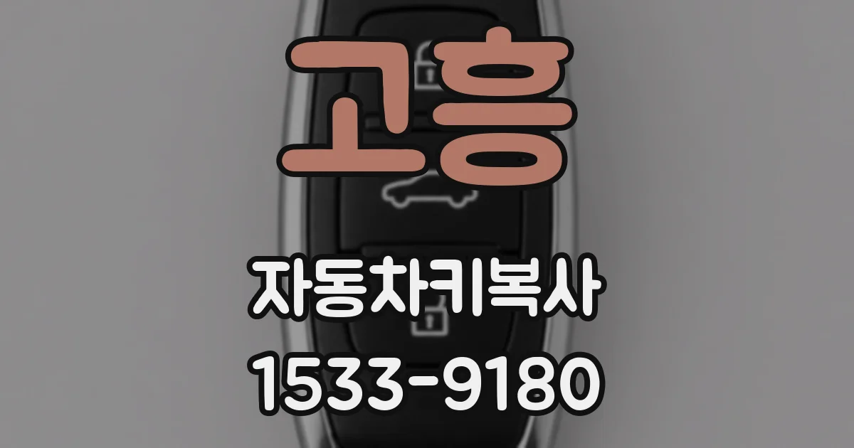 고흥 자동차키복사