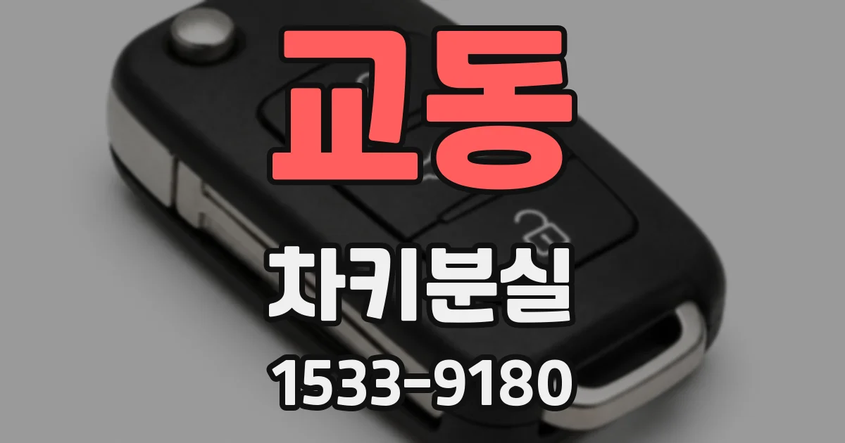 교동 차키분실