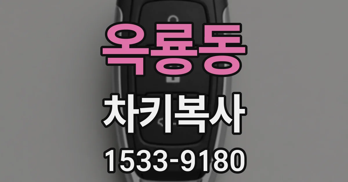 옥룡동 차키복사