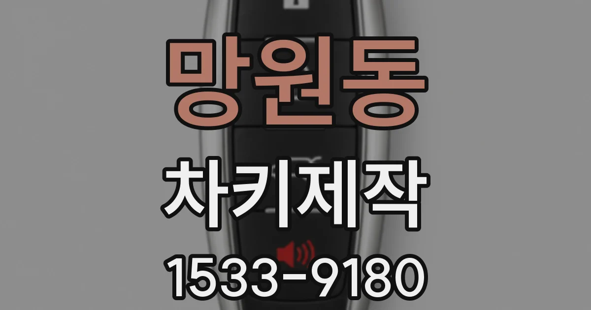 망원동 차키제작