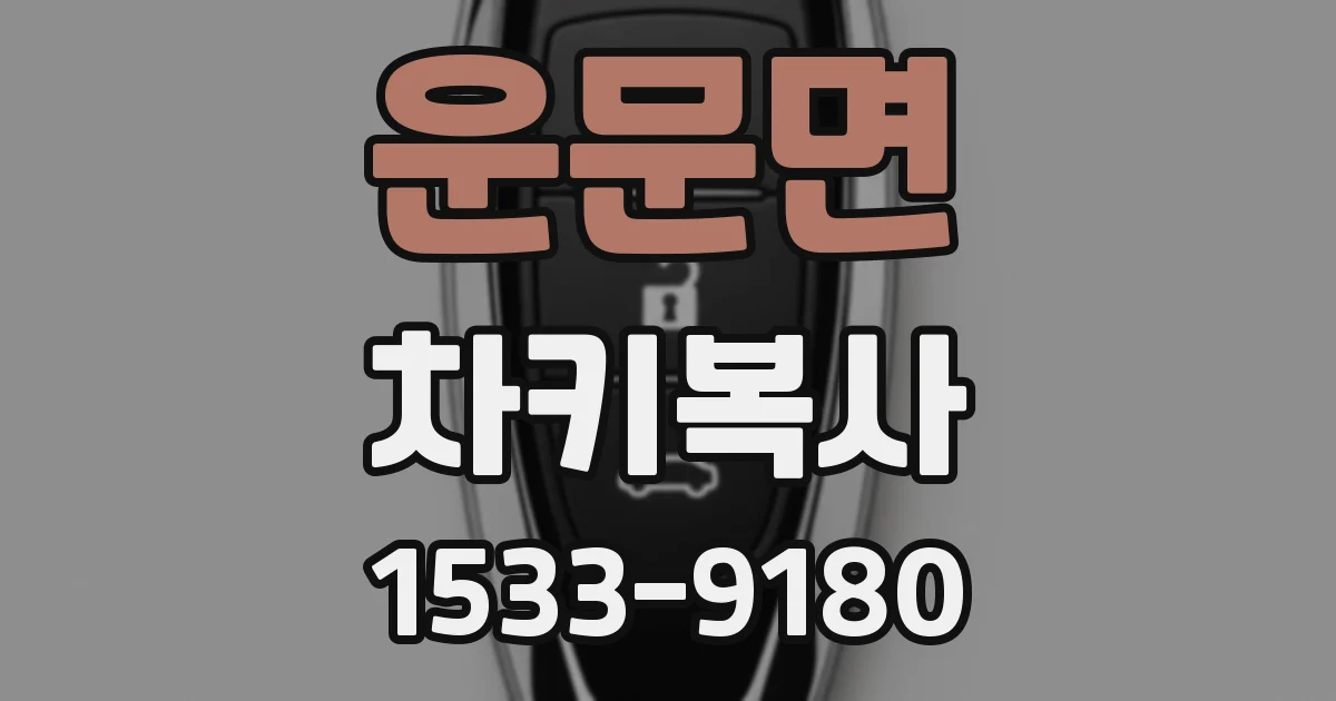 운문면 차키복사