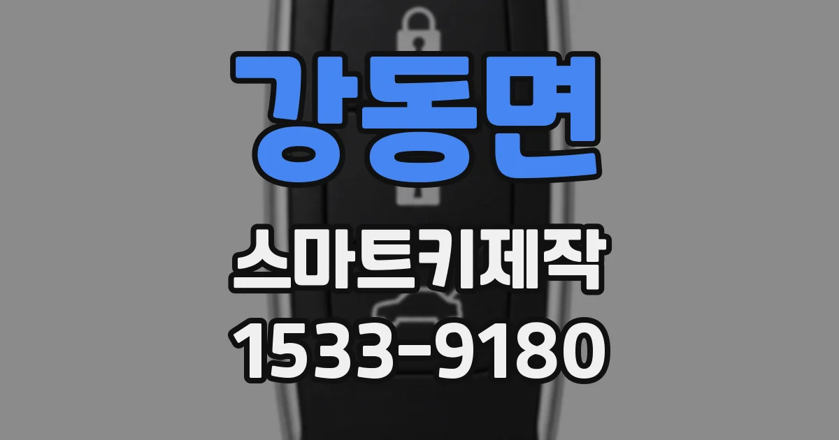 강동면 스마트키제작