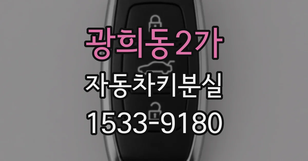 광희동2가 자동차키분실