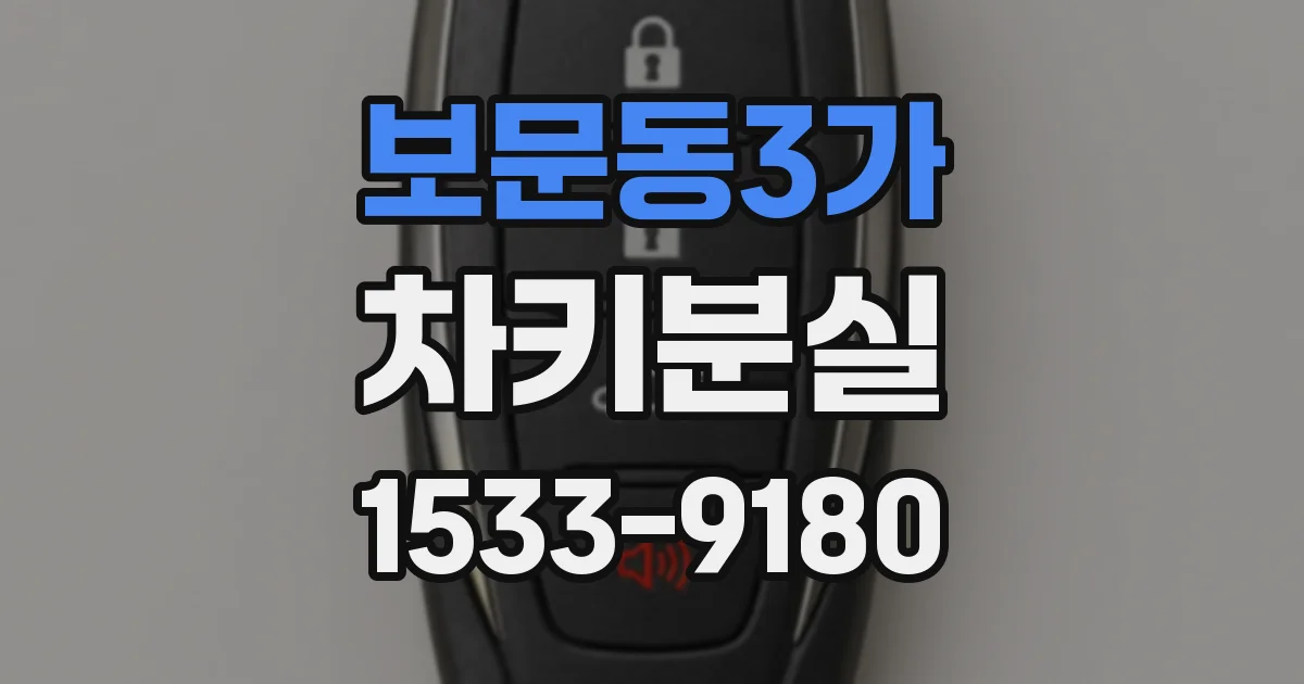 보문동3가 차키분실