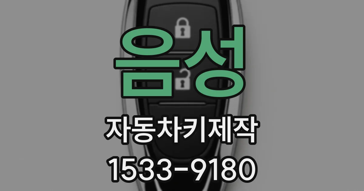 음성 자동차키제작