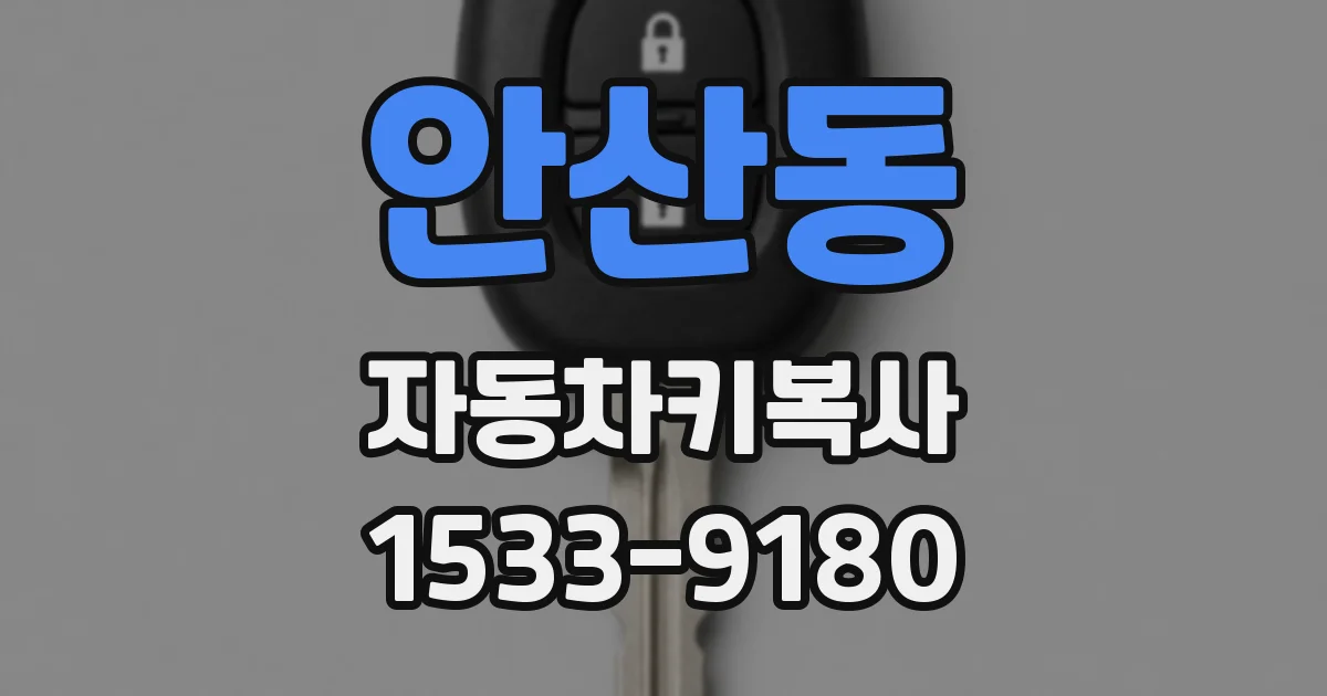 안산동 자동차키복사