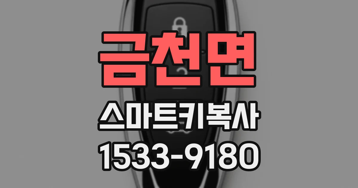 금천면 스마트키복사