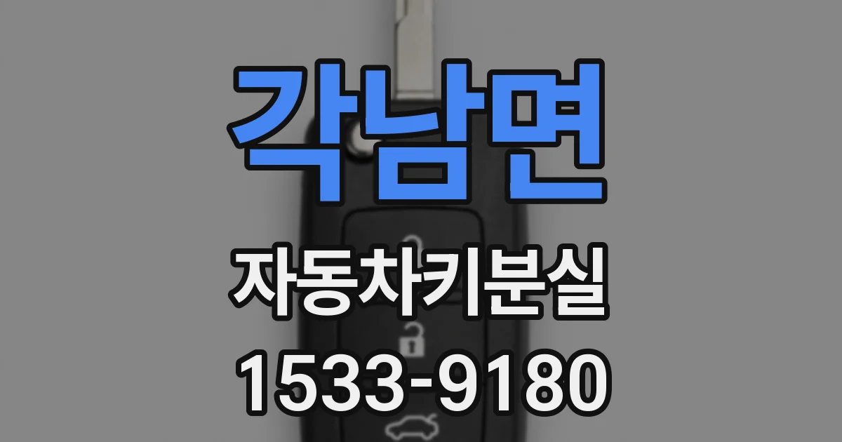 각남면 자동차키분실