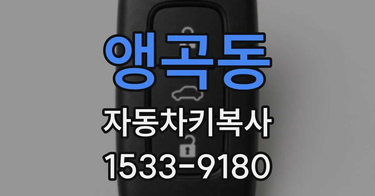 앵곡동 자동차키복사
