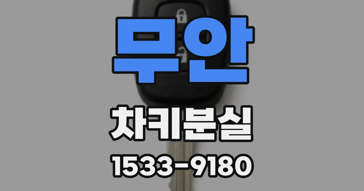 무안 차키분실