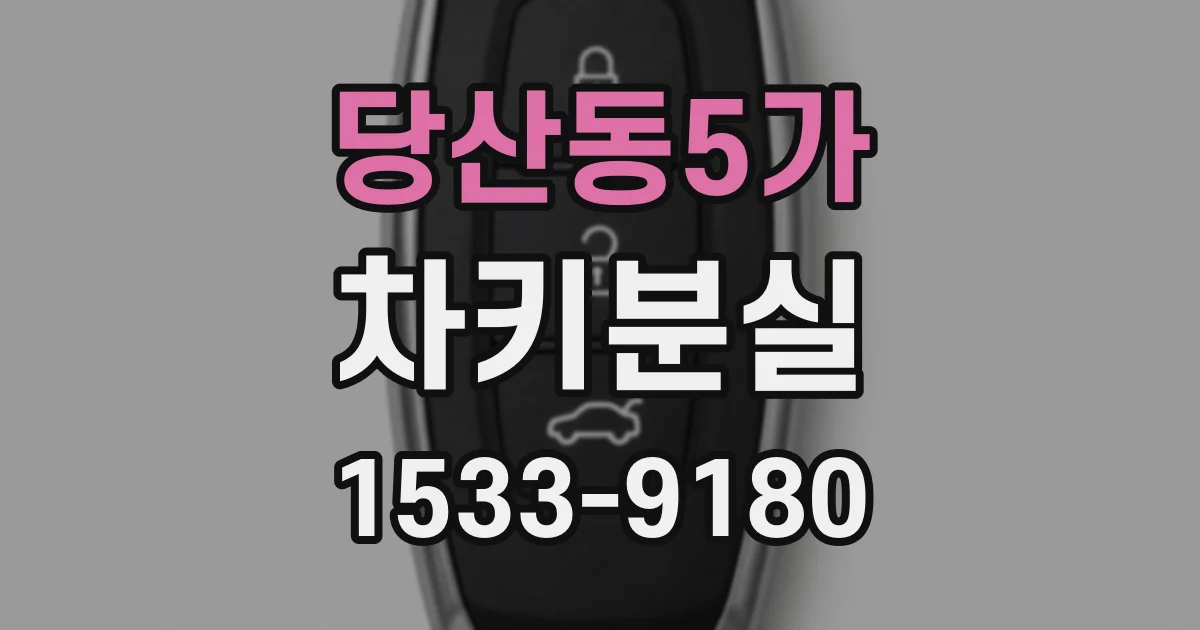 당산동5가 차키분실