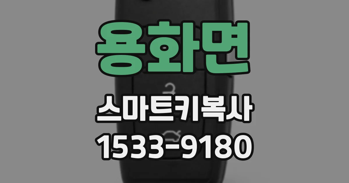 용화면 스마트키복사