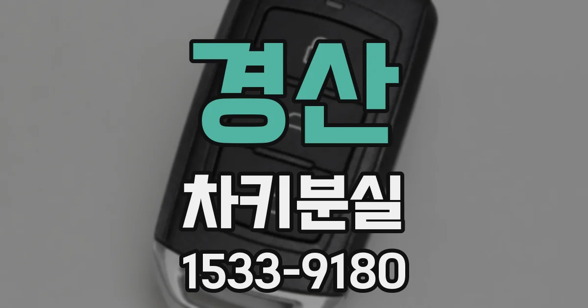 경산 차키분실
