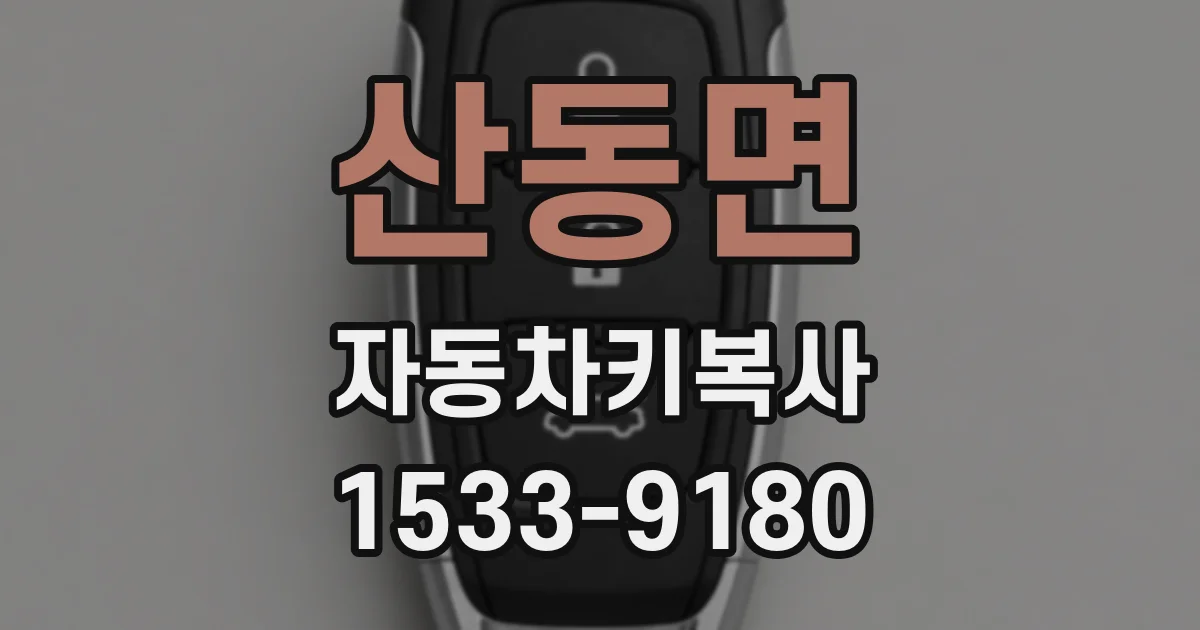산동면 자동차키복사