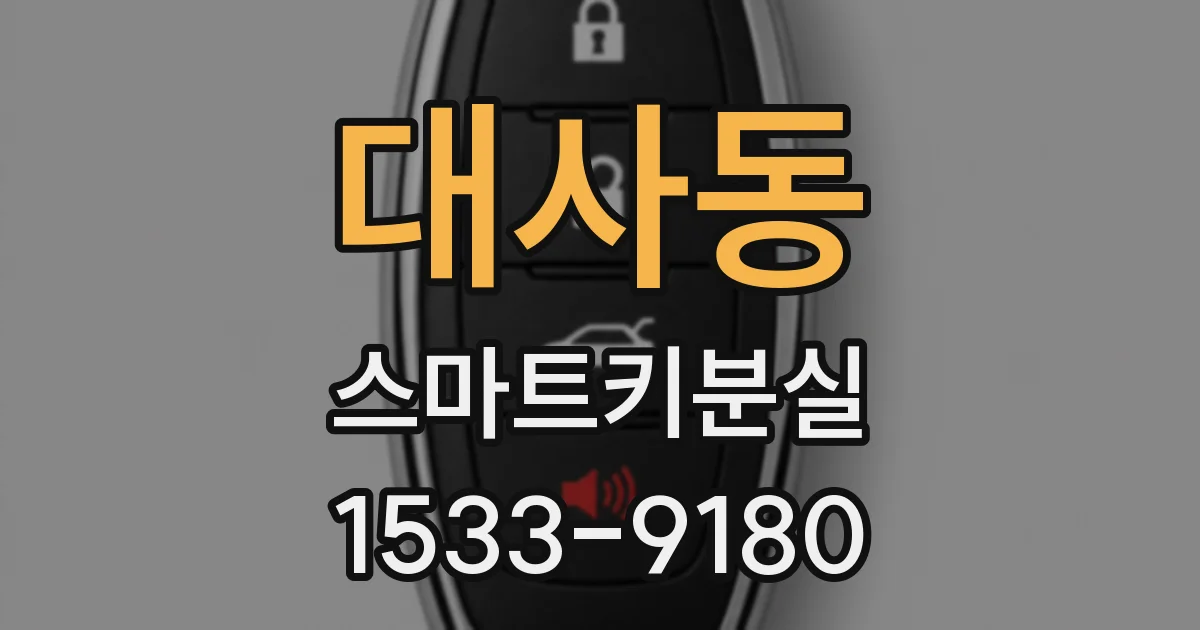 대사동 스마트키분실