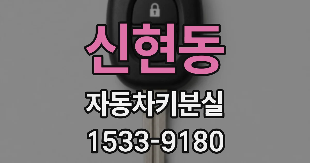 신현동 자동차키분실