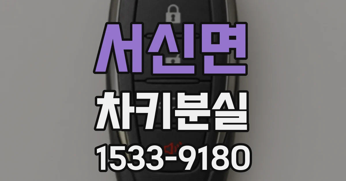 서신면 차키분실