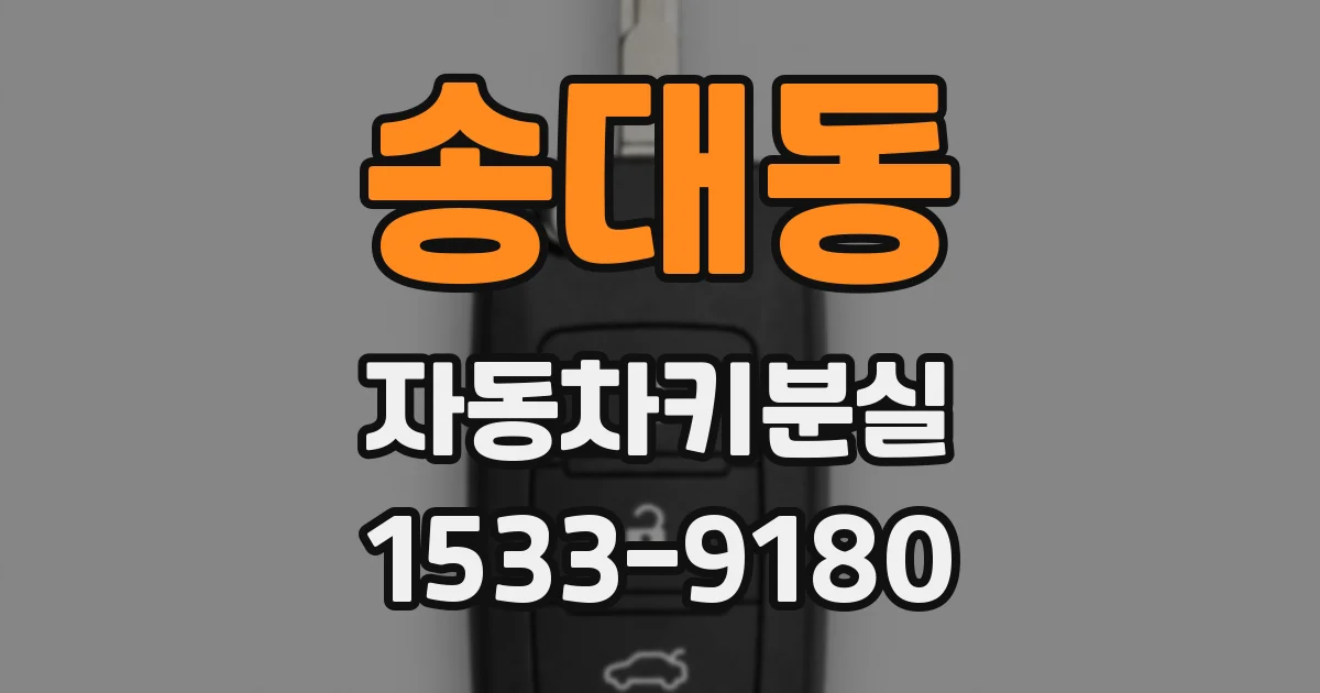 송대동 자동차키분실