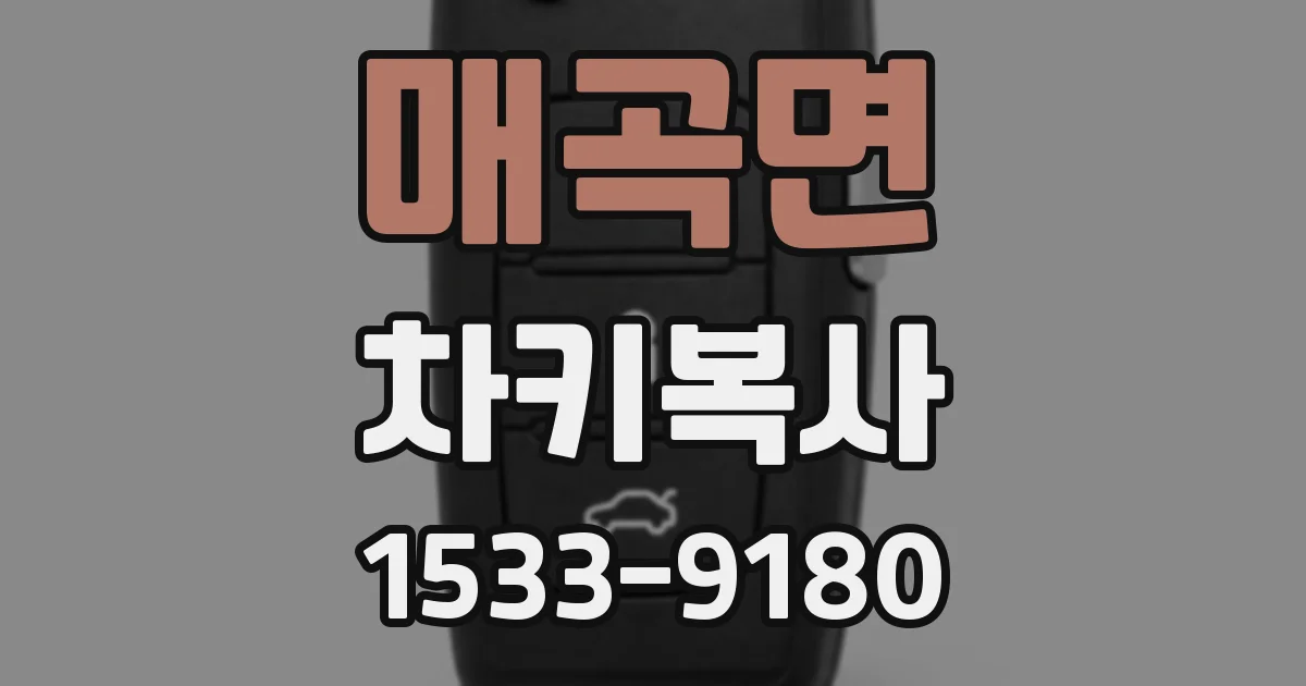 매곡면 차키복사