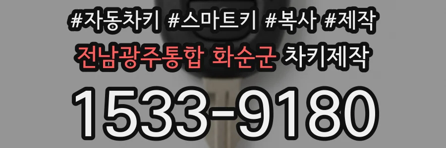 전남광주통합 화순군 차키제작