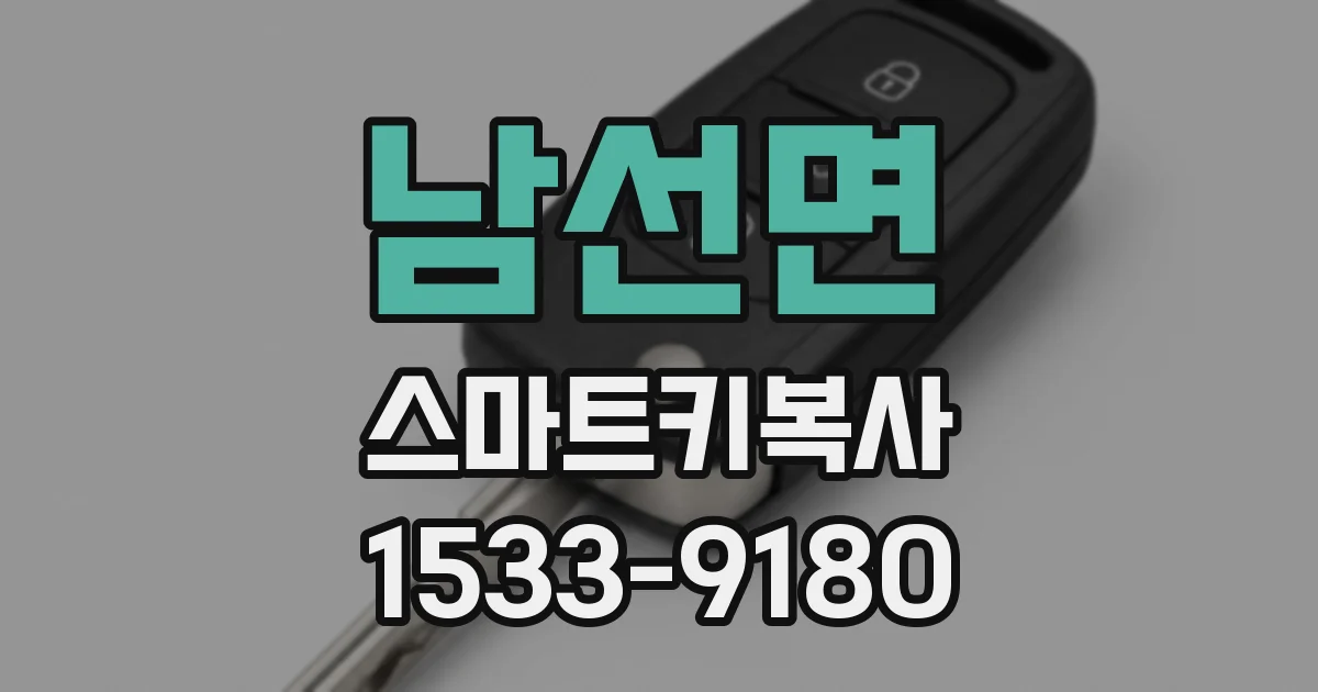 남선면 스마트키복사