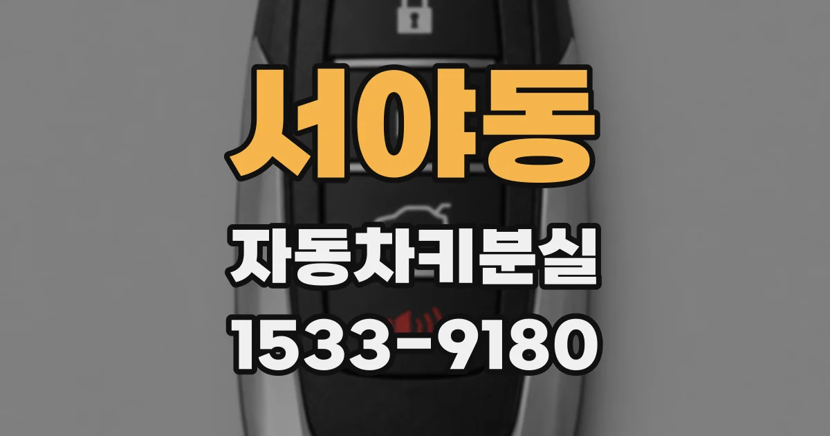 서야동 자동차키분실
