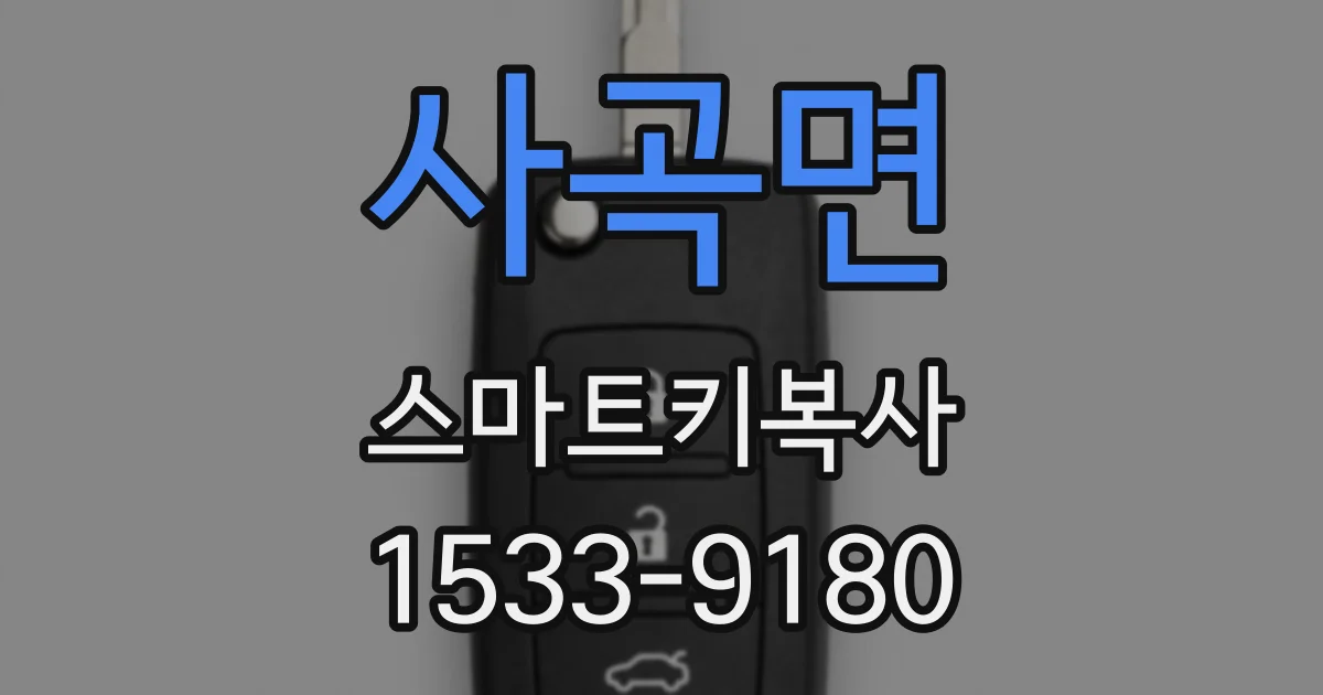 사곡면 스마트키복사