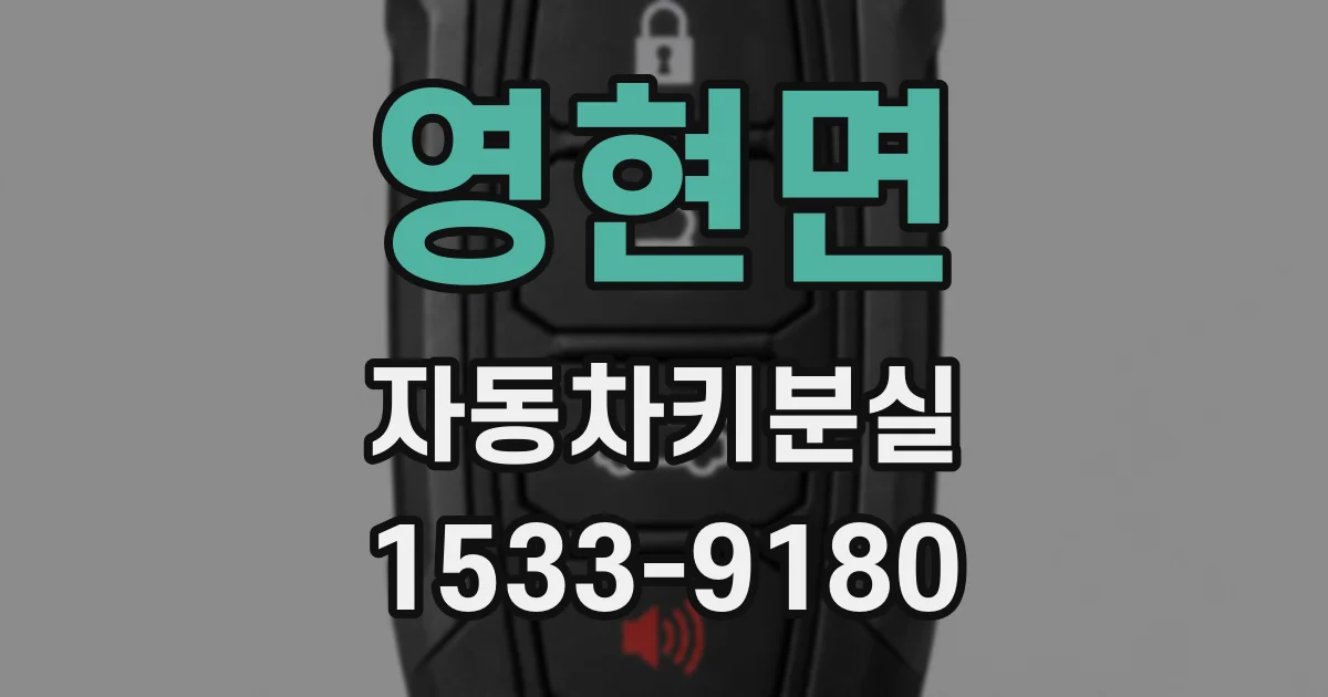 영현면 자동차키분실