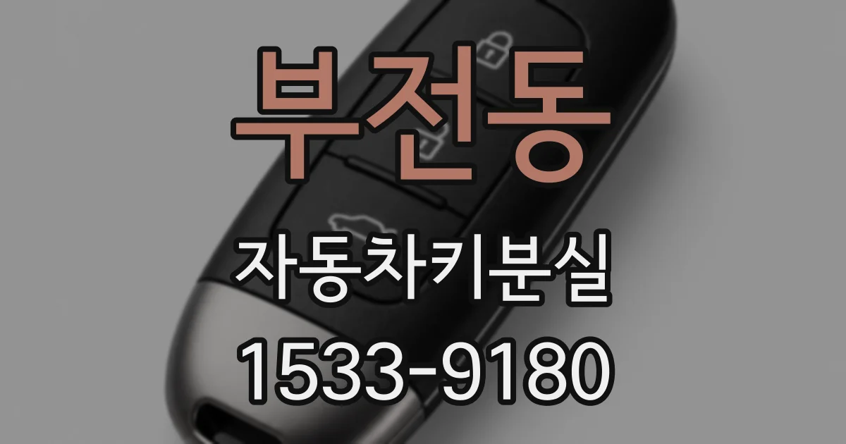 부전동 자동차키분실