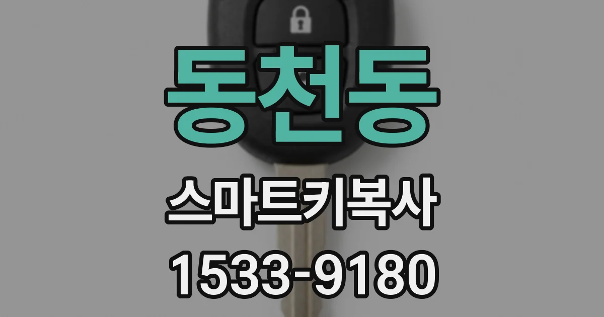 동천동 스마트키복사