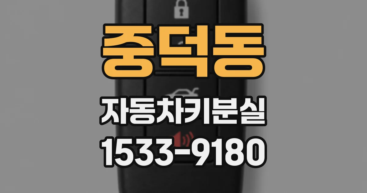 중덕동 자동차키분실