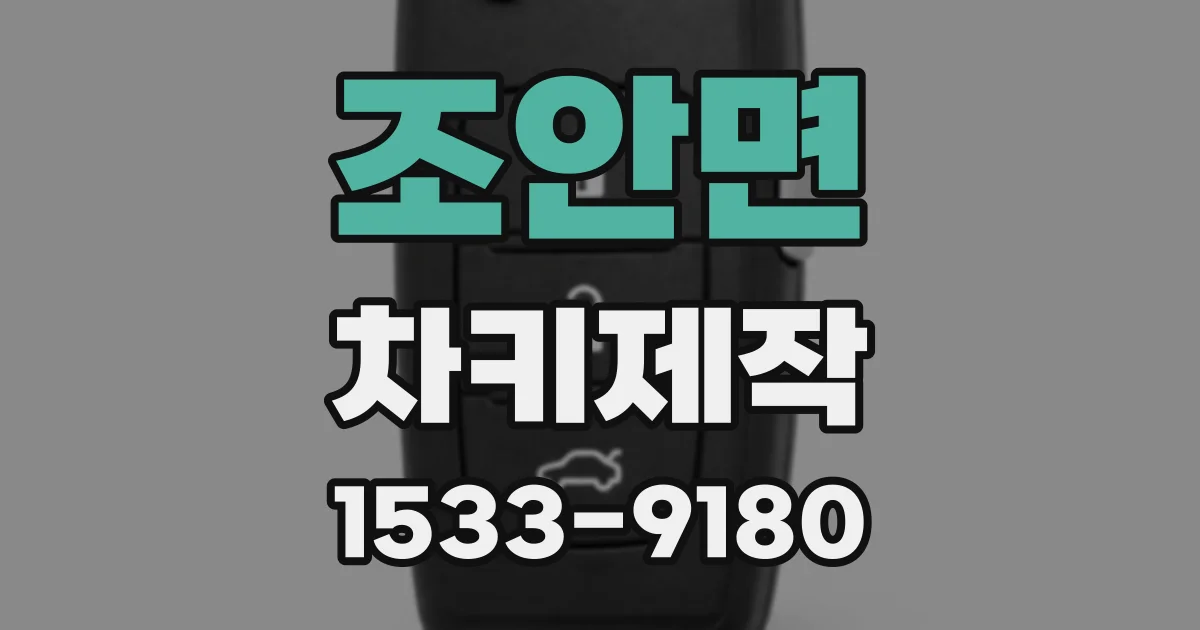 조안면 차키제작