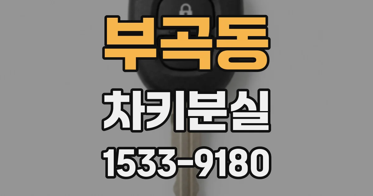 부곡동 차키분실