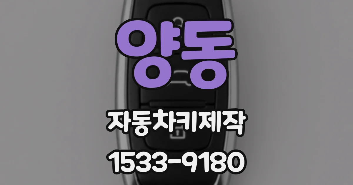 양동 자동차키제작