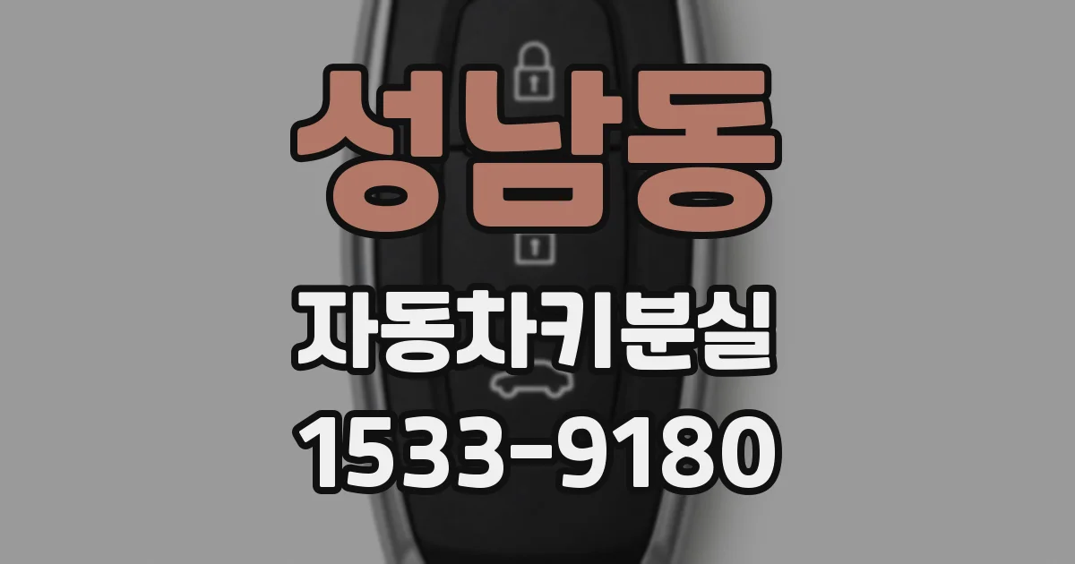 성남동 자동차키분실