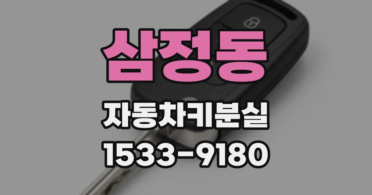 삼정동 자동차키분실