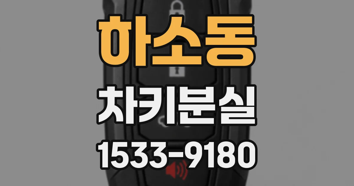 하소동 차키분실