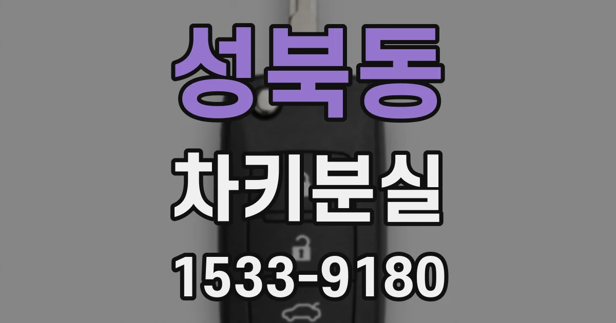 성북동 차키분실