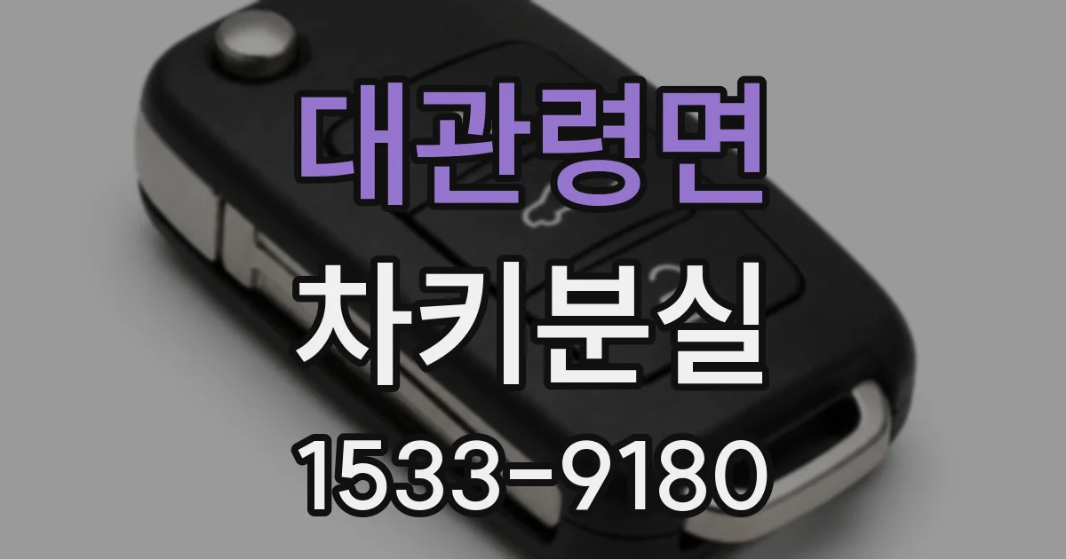대관령면 차키분실