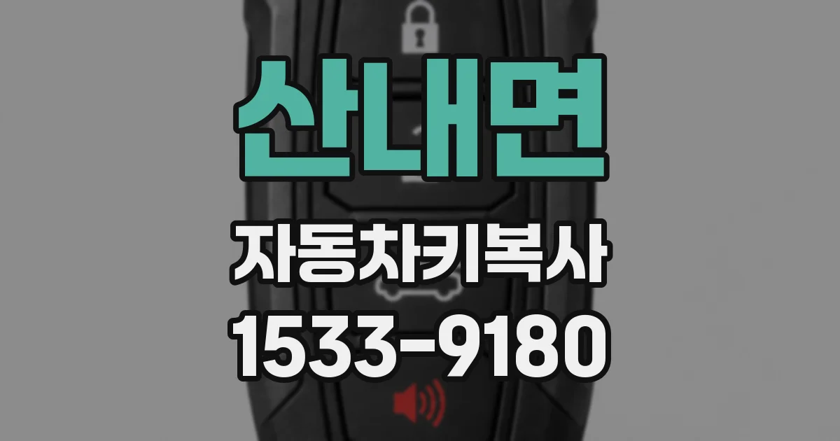 산내면 자동차키복사