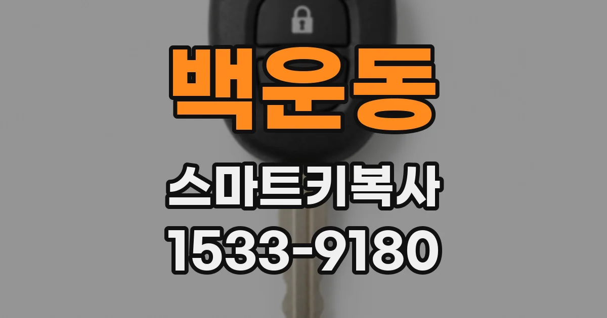백운동 스마트키복사