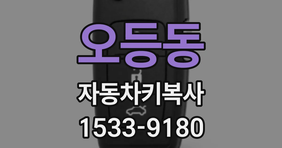 오등동 자동차키복사
