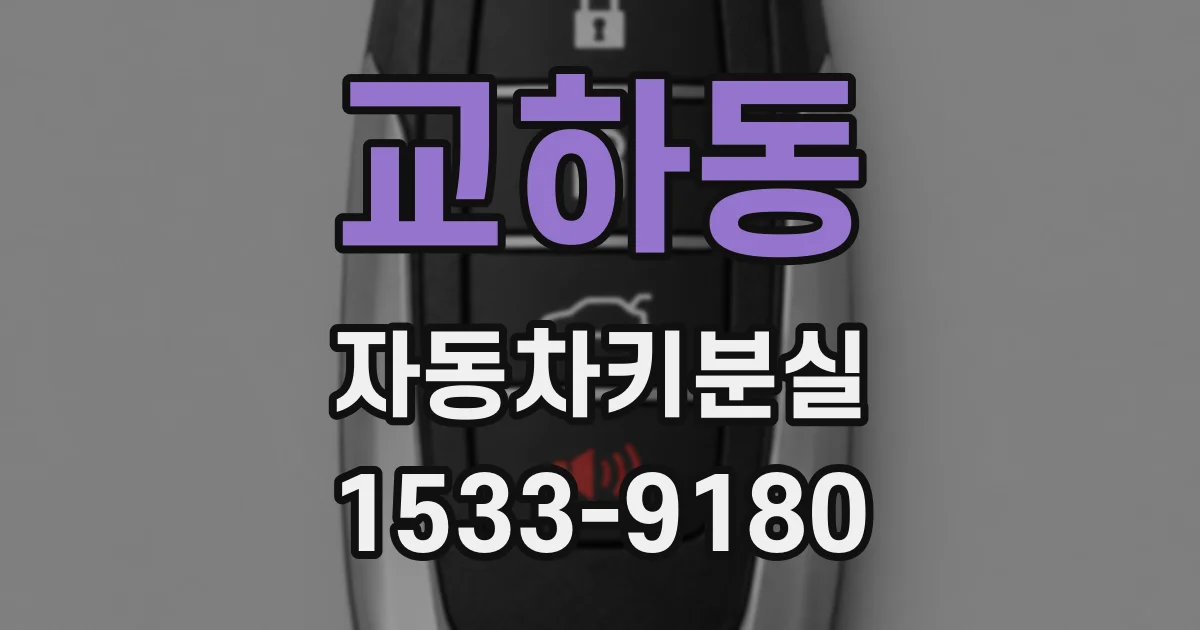 교하동 자동차키분실