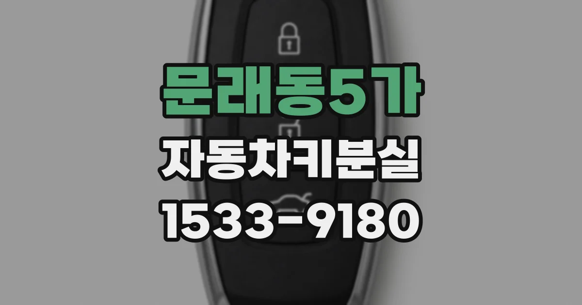 문래동5가 자동차키분실