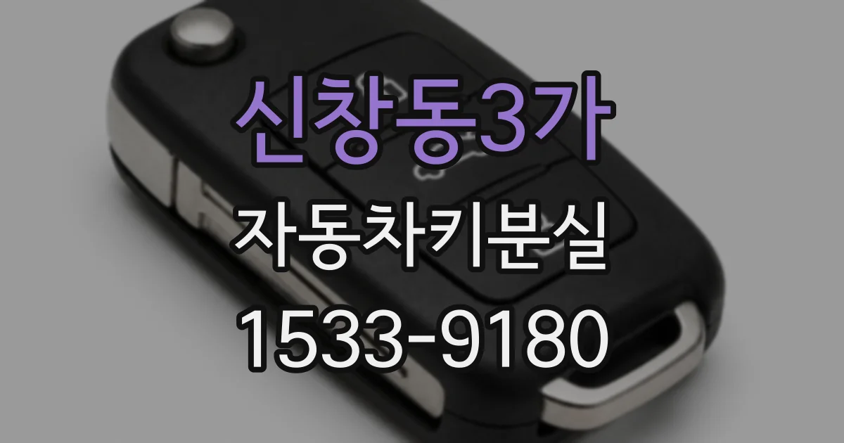 신창동3가 자동차키분실